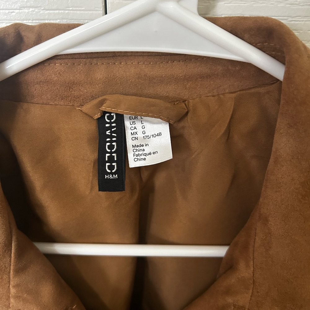 H&M Suede Button Jacket - Brown - Picture 3 of 3